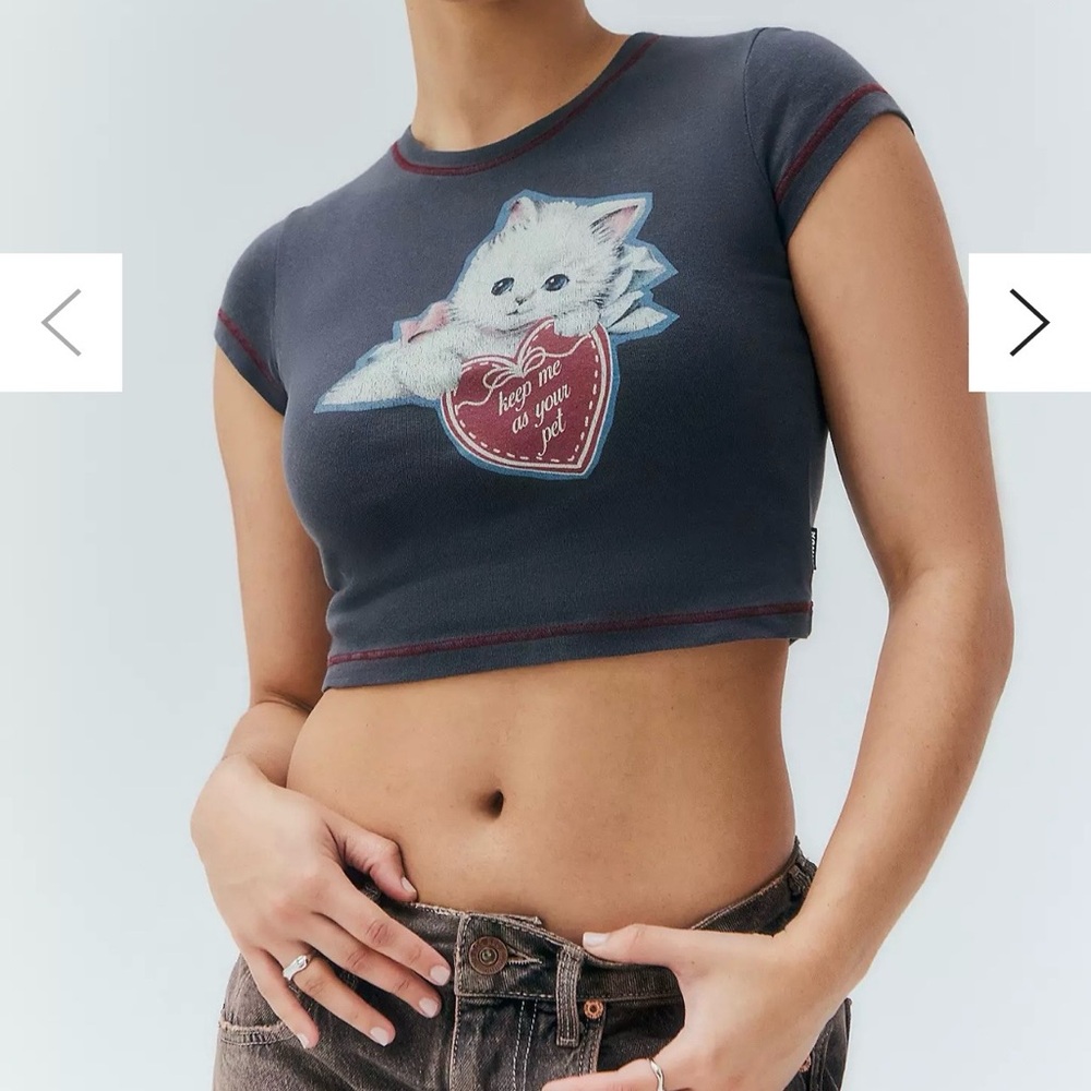 Minga London Cute Kitty Grey Baby T-Shirt